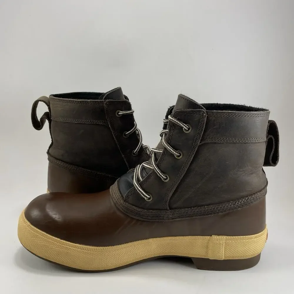 Xtratuf Legacy Lace Boots Mens Size 10 Leather Upper Waterproof Rubber Lower